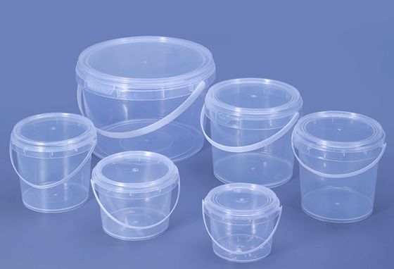جودة  ISO9001 20l Transparent Plastic Bucket With Thermal Transfer Application مصنع