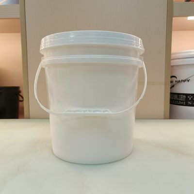 أبيض أسود 10L دلو بلاستيكي مستدير مادة PP مع غطاء الختم
