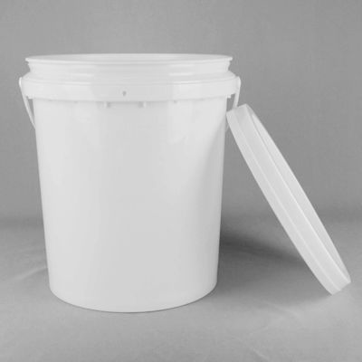 20 لتر من الدلو الأبيض ذو الجودة الغذائية مع غطاء خال من BPA